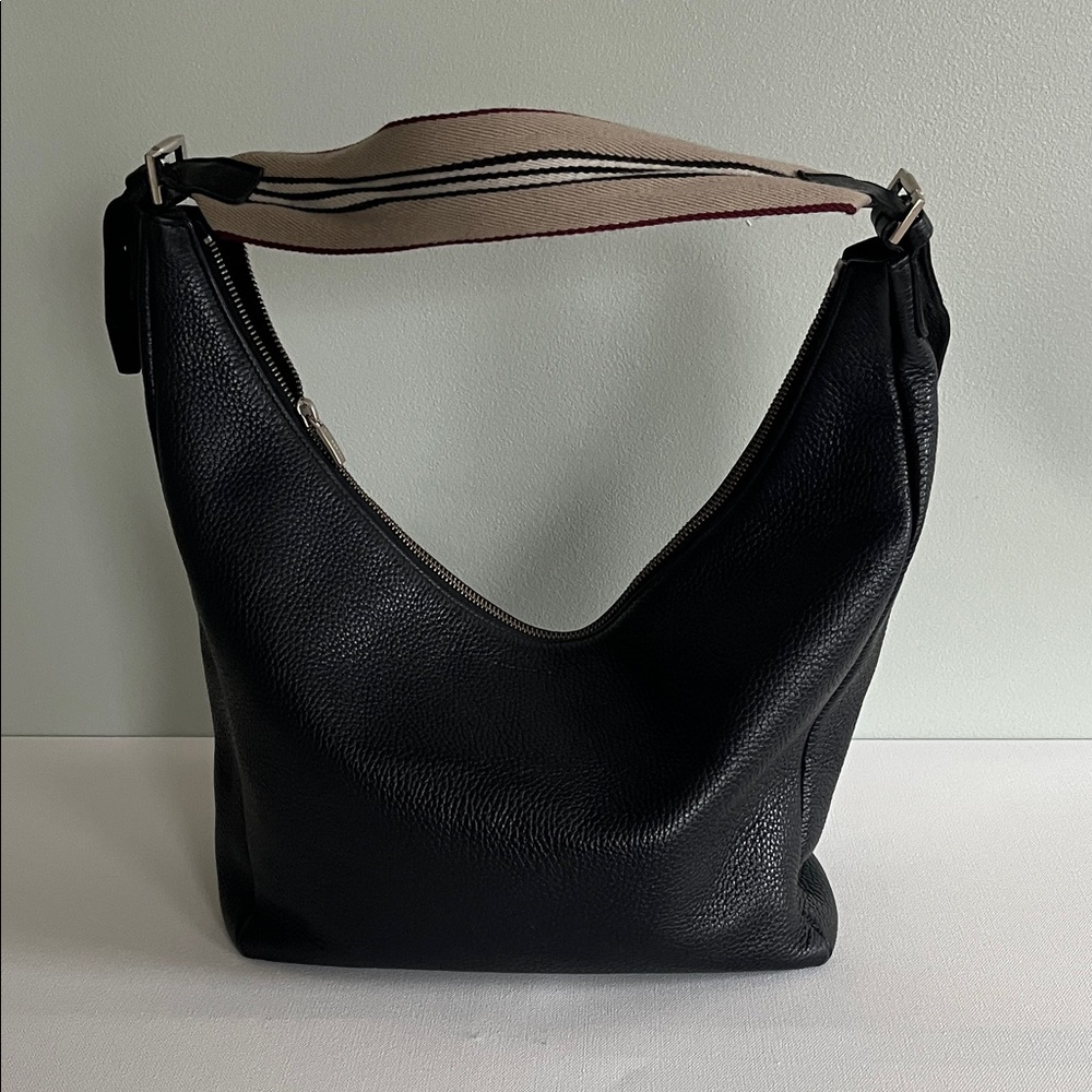 Black Pebbled Hobo Bag